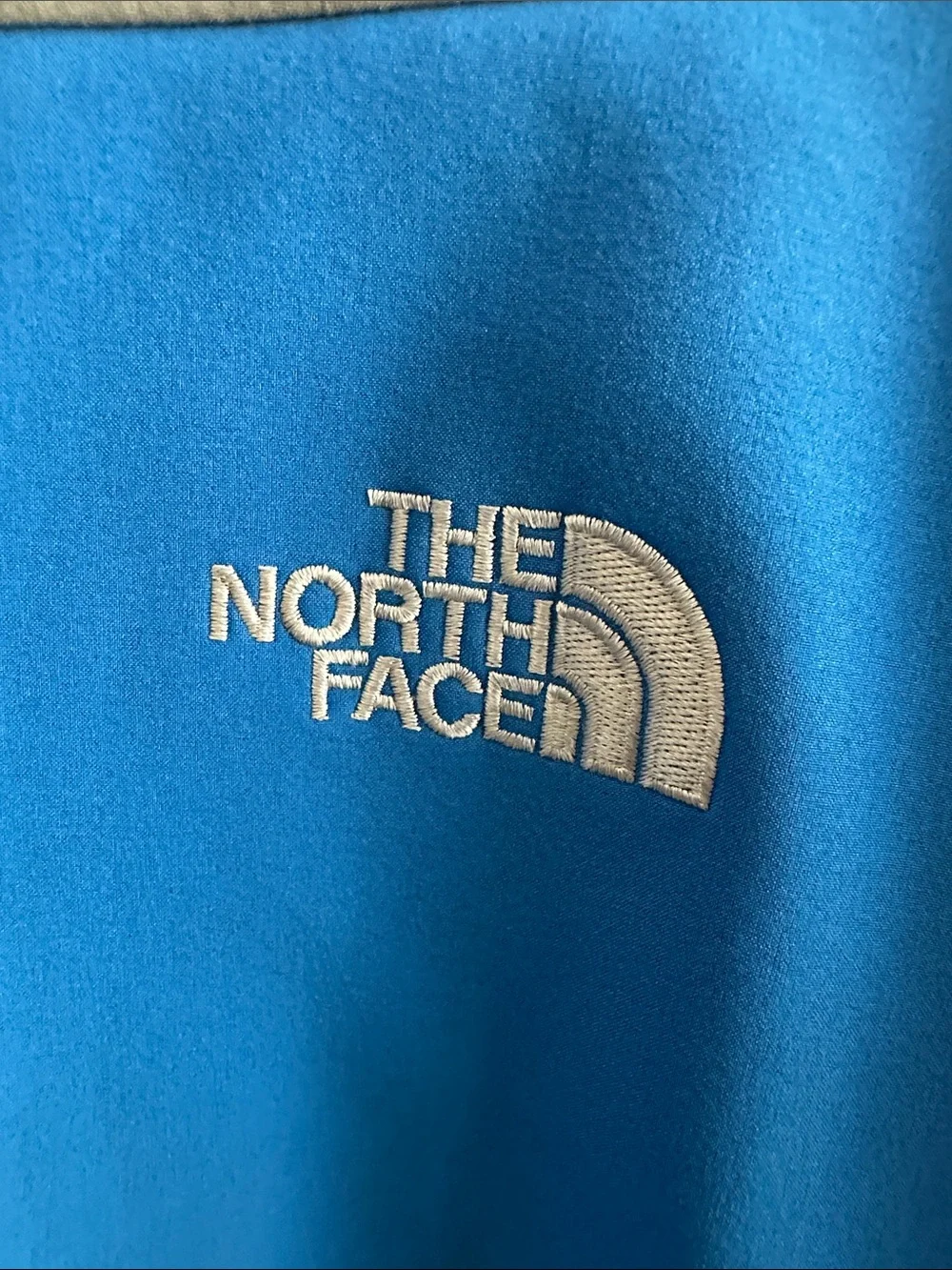 The North Face Blue and Gray Softshell Jacket